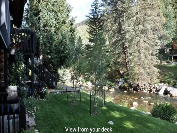 Mountain & Creek Views from this Two Bedroom Ski Condo